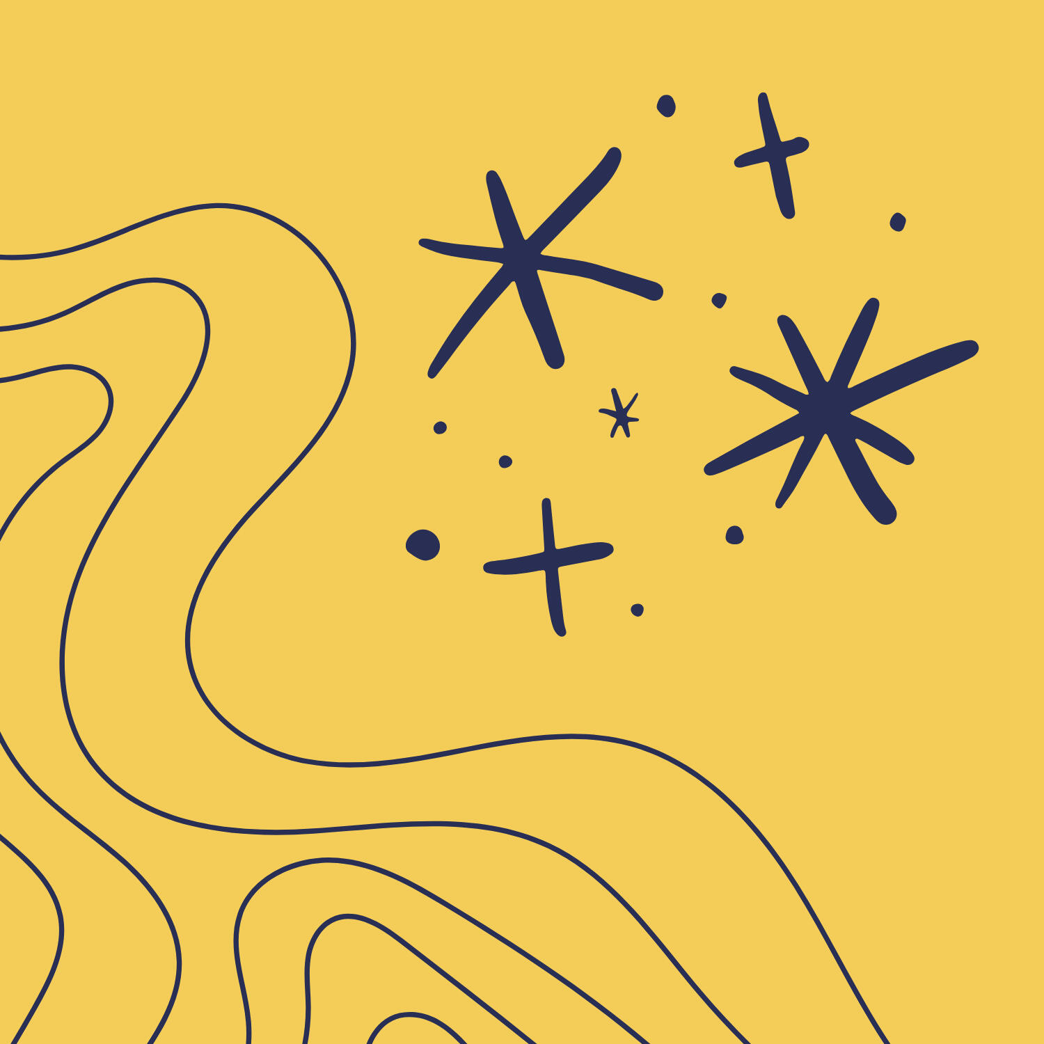 Stars and Flowing Lines